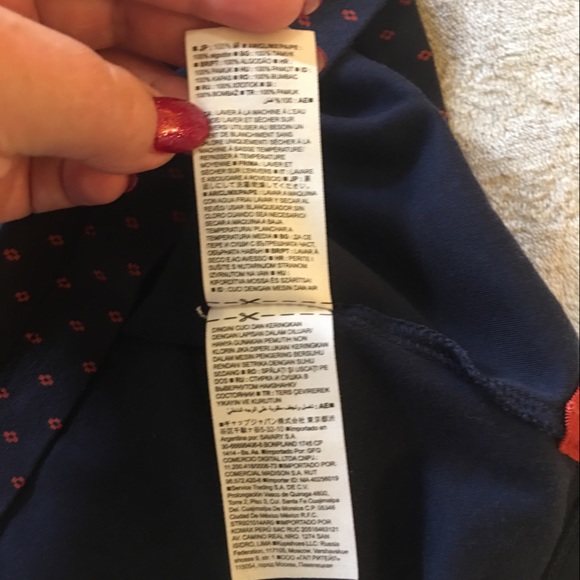 Banana Republic blue with red diamond pattern mens polo shirt Size L - Picture 6 of 8